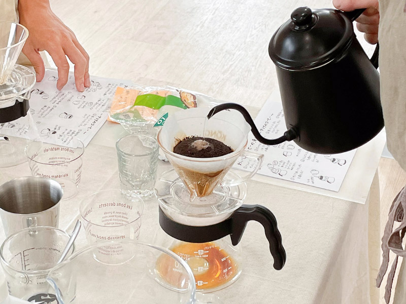 ハンドドリップ&ペアリング講座の様子